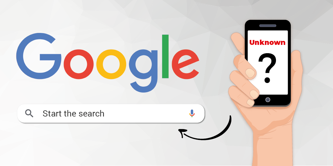 Google gebruiken voor het omgekeerd zoeken naar een telefoonnummer.